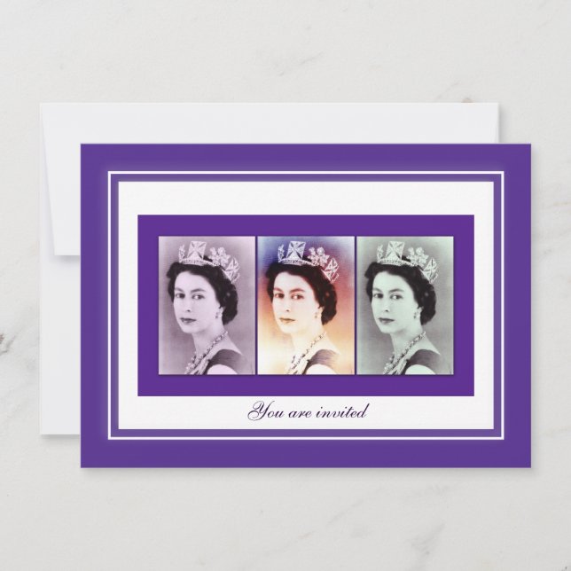 Invitation Règne de la Reine Elizabeth II (Devant)