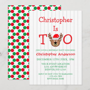Invitation Reindeer 2e anniversaire