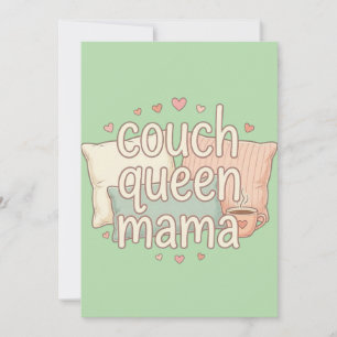 Invitation Reine du Canapé Maman Joli Design Cosy   