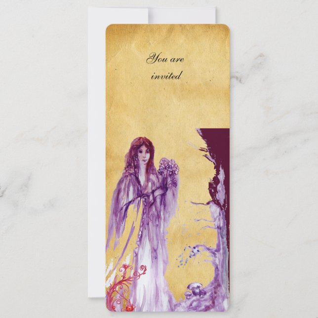 Invitation REINE GUINEVERE, Brown parchemin Gem Monogramme (Devant)