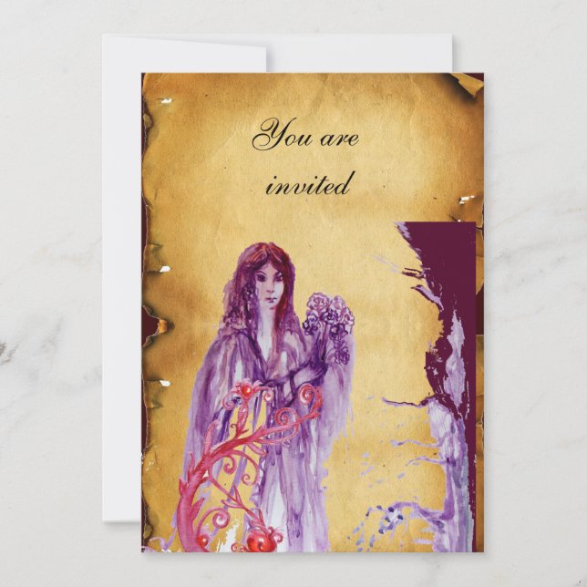 Invitation REINE GUINEVERE, Parchemin Brown (Devant)