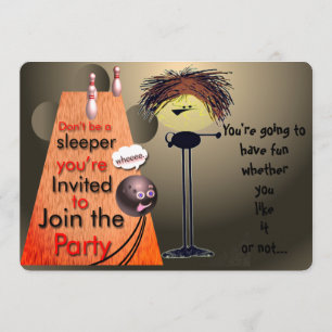 Invitation Rejoignez l'invitation de bowling de la fête