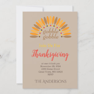 Invitation Rejoignez-nous pour le dîner de Thanksgiving Invit