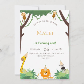 Invitation Rejoignez-nous pour une aventure sauvage - Premier