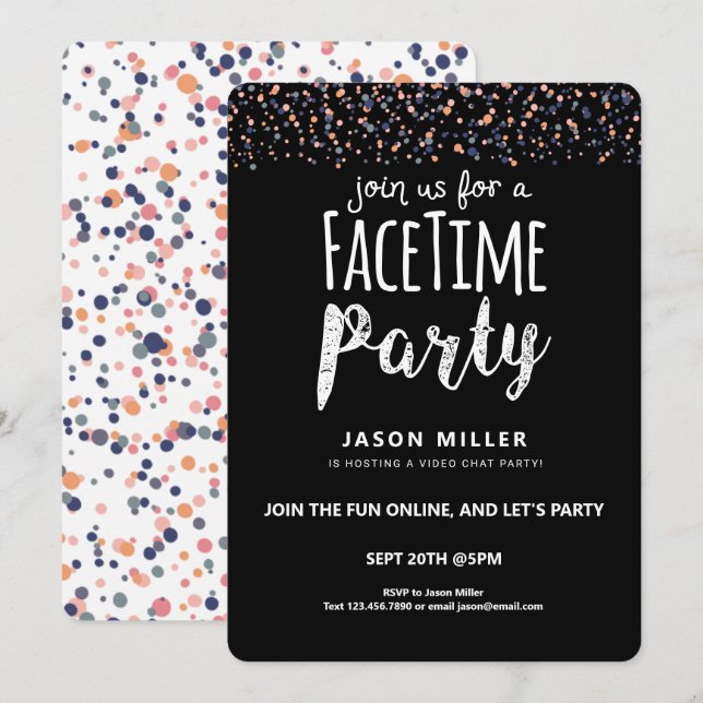 Invitation Rejoignez-nous pour une fête amusante de discussio (Devant / Derrière)