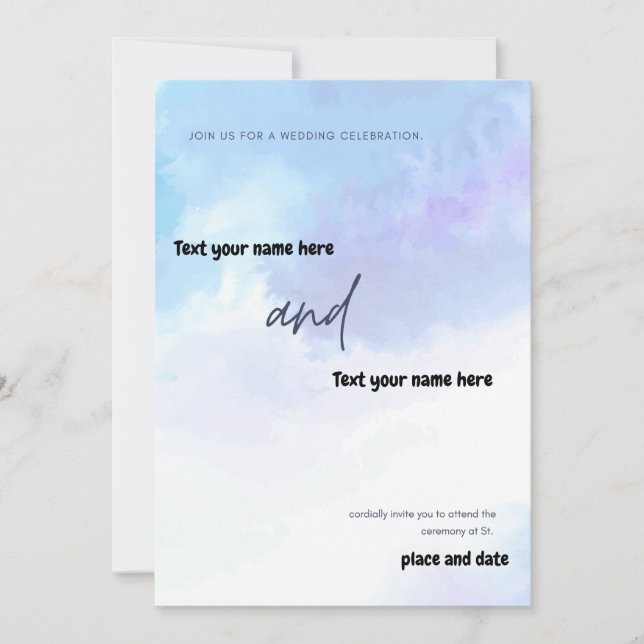Invitation Rejoignez-nous pour une fête mariage (Devant)