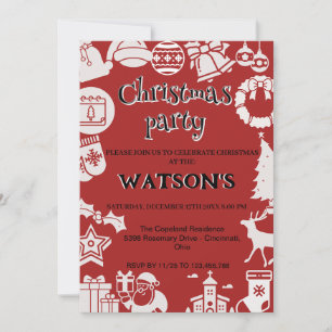 Invitation "Rejoignez-nous pour une Soirée de Noël festive !"