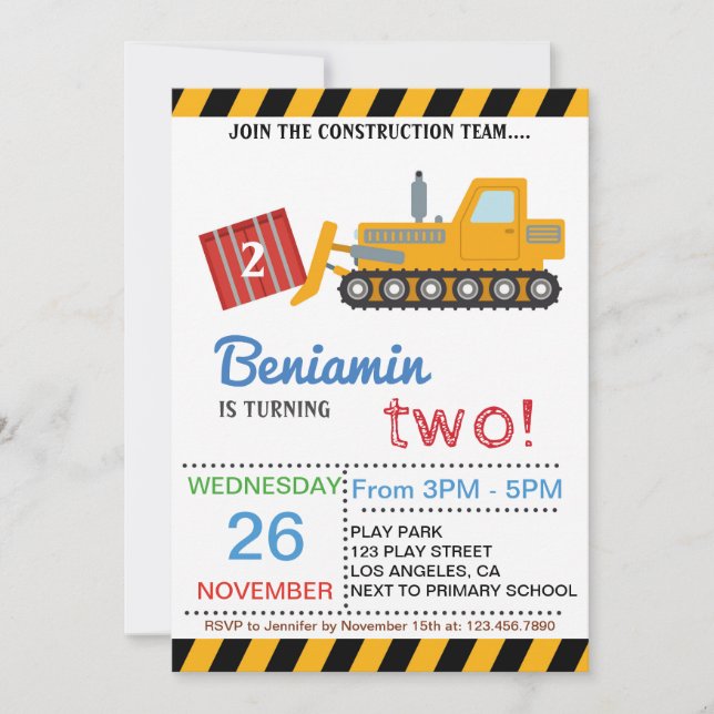 INVITATION REJOINDRE L'ÉQUIPE DE CONSTRUCTION ANNIVERSAIRE (Devant)