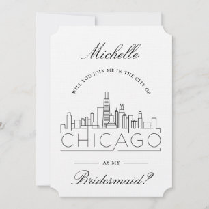 Invitation Rejoins-moi à Chicago Demande de fête de mariage