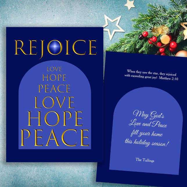 Invitation Réjouissez-vous de ce bleu chrétien de Noël (Créateur téléchargé)