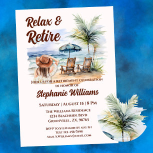 Invitation Relaxez et retirez Tropical Beach Retraite des fem