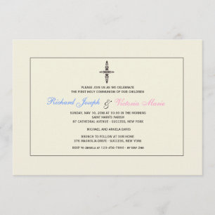 Invitation religieuse de crème