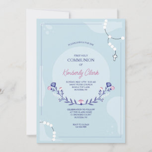 Invitation religieuse Rosaire
