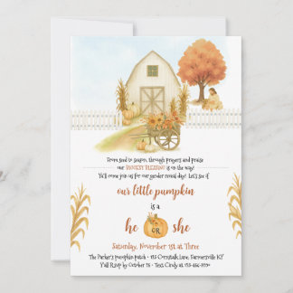 Invitation Religieux Rustique Automne Genre Révéler Invitatio
