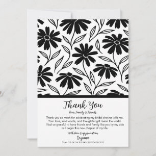Invitation Remerciement Bohème pour Baby Shower Mariage à l'E