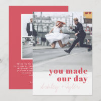 Remerciement de photo de mariage à typographie min