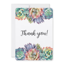 Remerciement Succulent Coloré