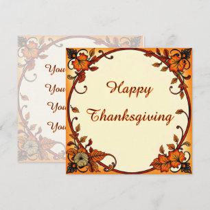 Invitation Remerciements/Cadres d'automne Salutation/ Invitat