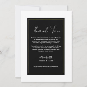 Invitation Remerciements de mariage minimalistes modernes noi
