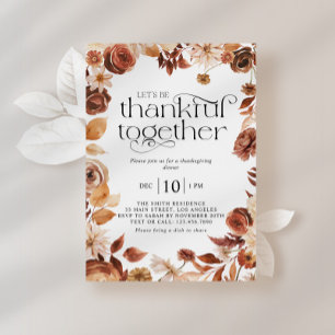 Invitation Remerciements Ensemble Automne Foliing Thanksgivin