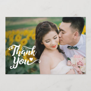 Invitation Remerciements pour mariage Script manuscrit sur