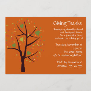 Invitation Remerciements Soirée Thanksgiving