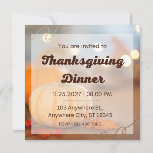 Invitation Remerciez ce Thanksgiving avec Custom