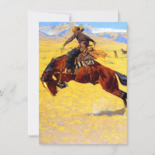 Invitation Remington Old West Horse et Cowboy