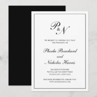 Remise officielle du Mariage de Monogramme noir