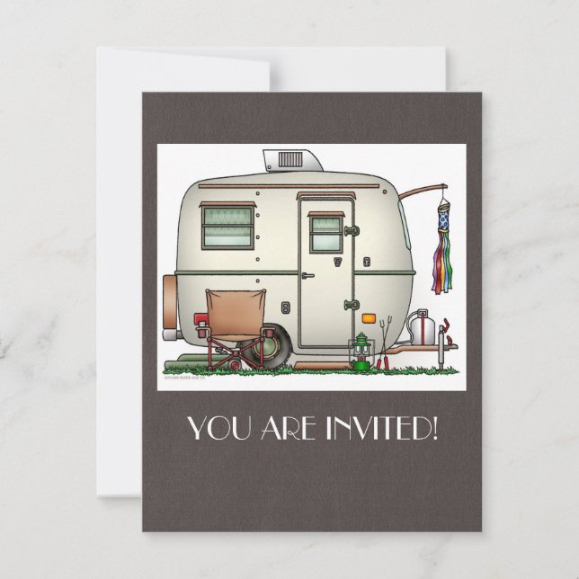 Invitation Remorque de voyage pour camping-cars à oeufs de ve (Devant)