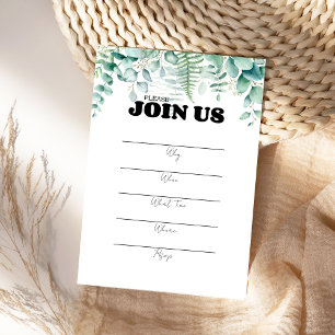 Invitation Remplir le blanc Eucaplyptus multi-usage