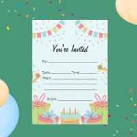 Remplir l'invitation d'anniversaire vide
