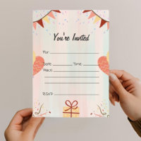 Remplir l'invitation d'anniversaire vide