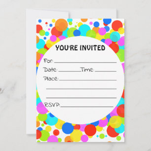 Invitation Remplir l'invitation d'anniversaire vide
