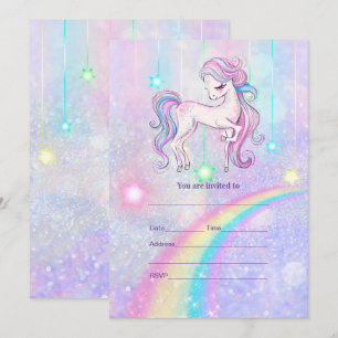 Invitation Remplir l'invitation de licorne