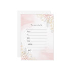 Remplir l'invitation floral aquarelle rose or