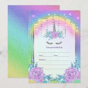 Invitation Remplir l'invitation Unicorn