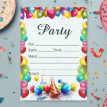 Remplissez L'Invitation D'Anniversaire Vierge