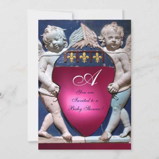 INVITATION RENAISSANCE PETITS ANGELS ROUGE RUBY MONOGRAM (Devant)