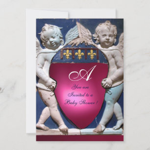 INVITATION RENAISSANCE PETITS ANGELS ROUGE RUBY MONOGRAM