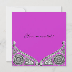Invitation RENAISSANCE, violet pourpre brillant