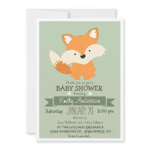 Renard de bébé, Baby shower de bois ou arrosage
