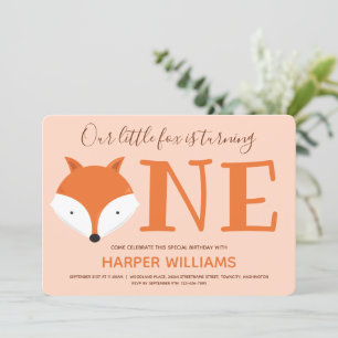 Invitation Renard Tourne un premier anniversaire