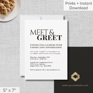 Invitation Rencontrez et saluez le réseautage d'entreprise No
