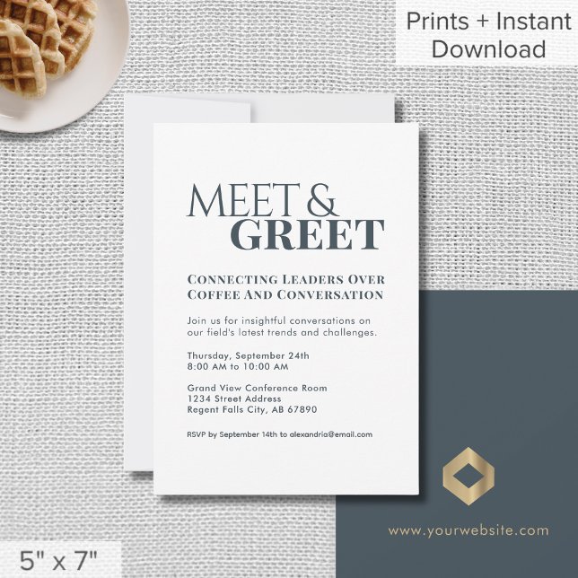 Invitation Rencontrez et saluez l'événement Business Networki (Créateur téléchargé)