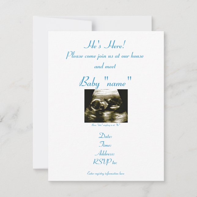 Invitation Rencontrez l'invitation pour bébés (Devant)