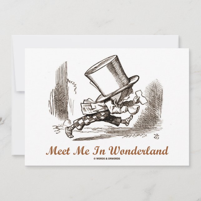 Invitation Rencontrez-Moi Au Pays Des Merveilles (Mad Hatter  (Devant)