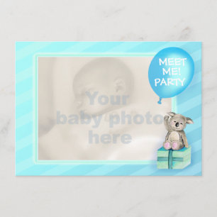 Invitation Rencontrez-moi le nouveau petit garçon koala party