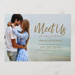 Invitation Rencontrez-Nous Dans Mariage Destination Enregistr