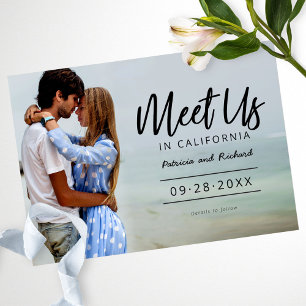 Invitation Rencontrez-Nous Lors De La Photo De Save The Date 